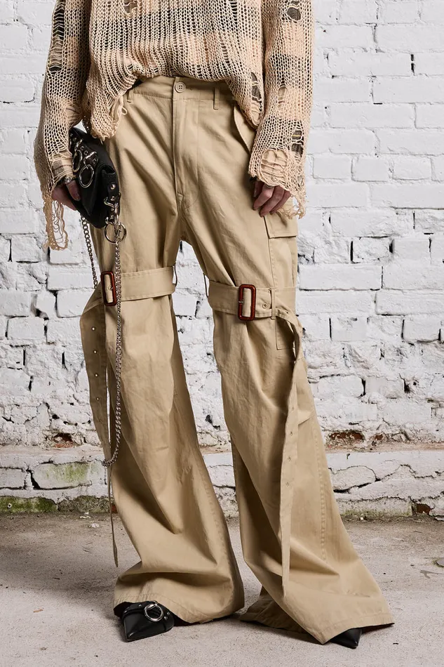 Women Pants and Shorts R13 Trench Cargo 8211 Light Khaki