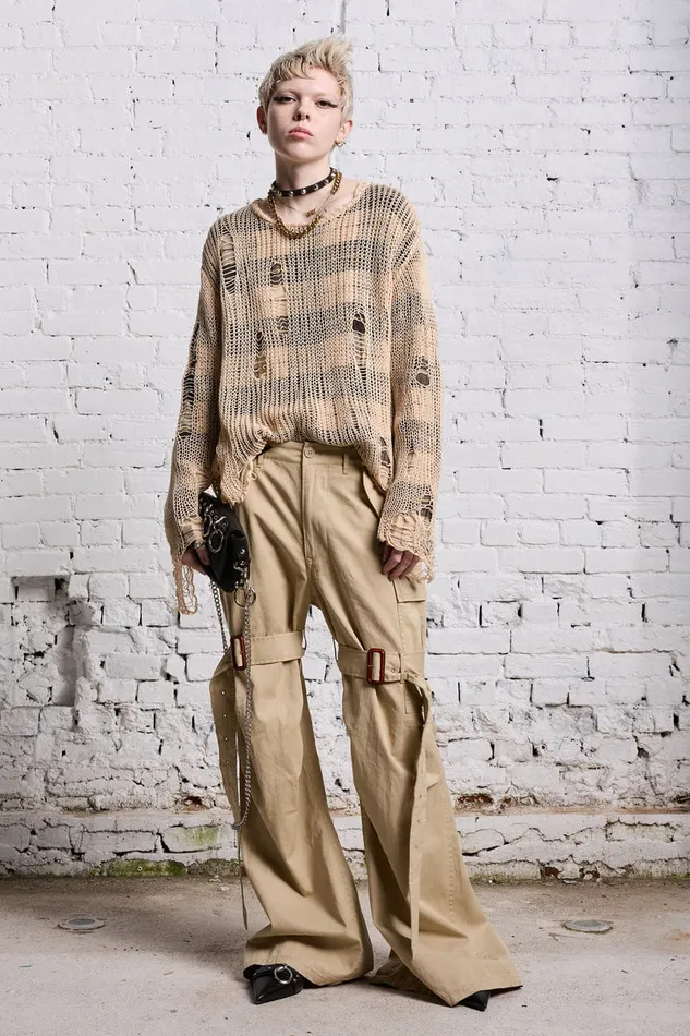 Women Pants and Shorts R13 Trench Cargo 8211 Light Khaki