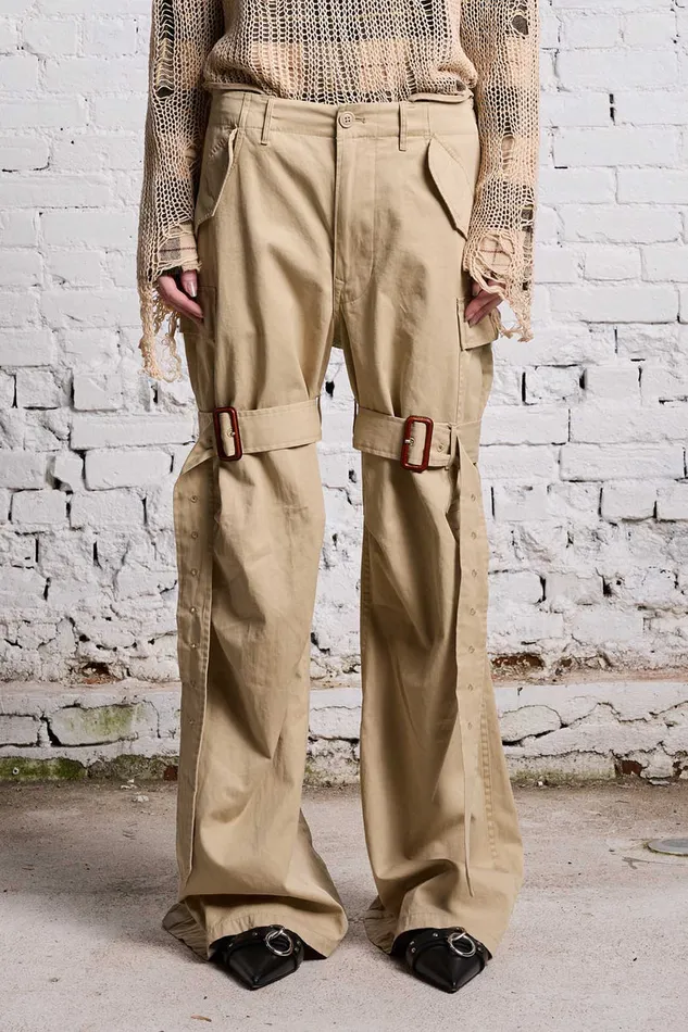 Women Pants and Shorts R13 Trench Cargo 8211 Light Khaki