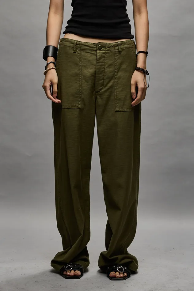 Women Pants and Shorts R13 Wide Leg Utility Pant 8211 Olive