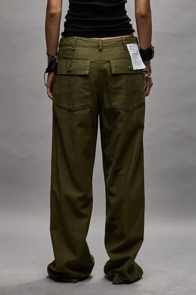 Women Pants and Shorts R13 Wide Leg Utility Pant 8211 Olive