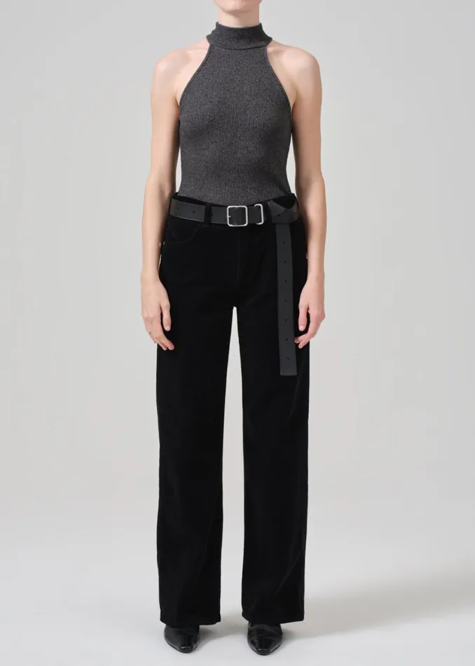 Women Pants Citizens Of Humanity Annina High Rise Wide Leg 30034 Corduroy Black