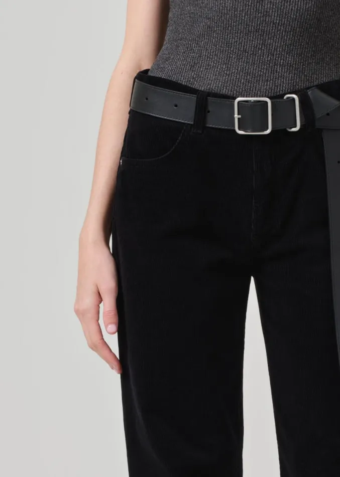 Women Pants Citizens Of Humanity Annina High Rise Wide Leg 30034 Corduroy Black