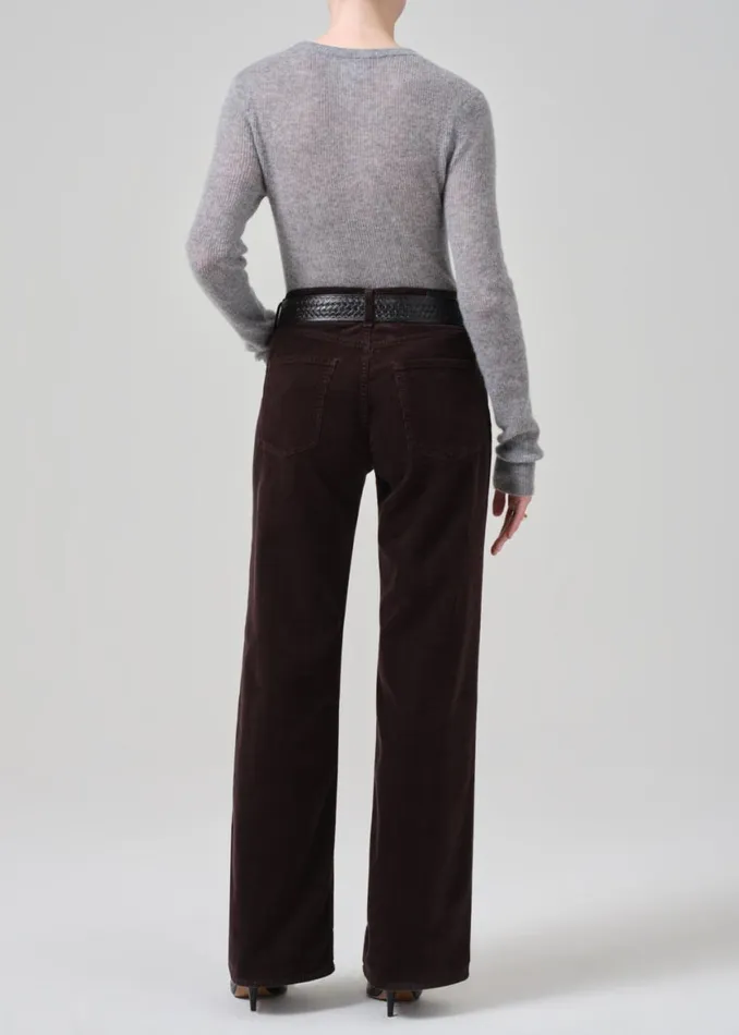 Women Pants Citizens Of Humanity Annina High Rise Wide Leg 33034 Corduroy Clove
