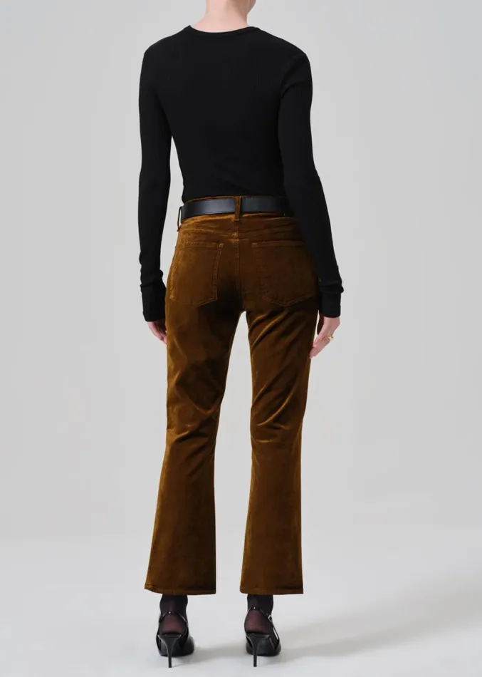 Women Pants Citizens Of Humanity Isola Cropped Trouser Velvet Golden