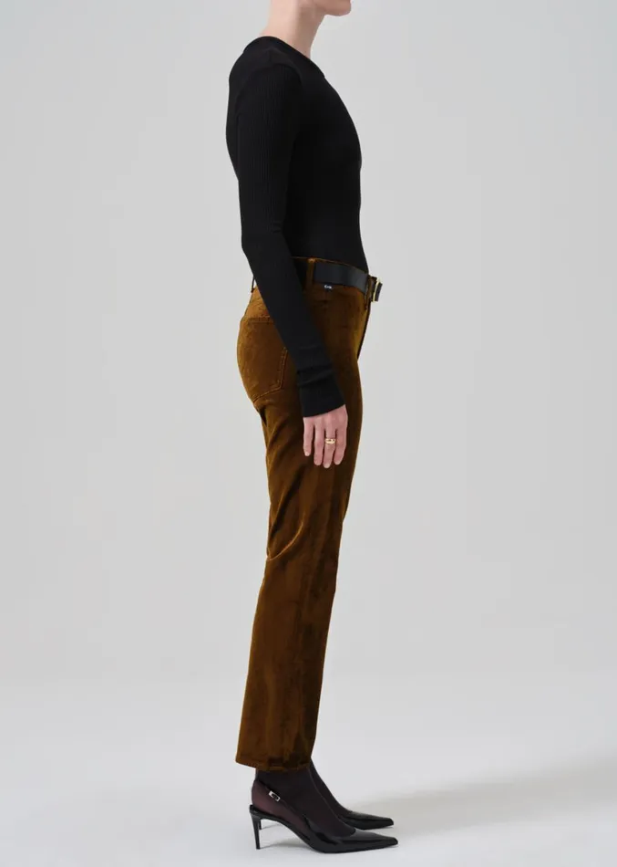 Women Pants Citizens Of Humanity Isola Cropped Trouser Velvet Golden