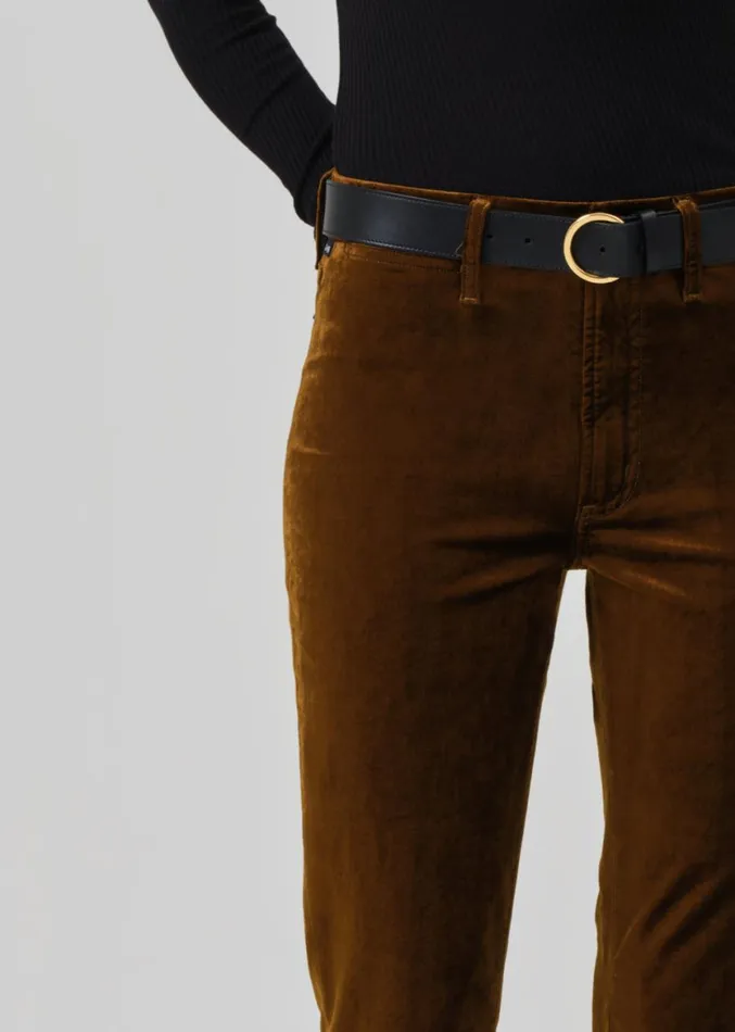 Women Pants Citizens Of Humanity Isola Cropped Trouser Velvet Golden