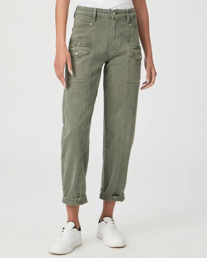 Women Pants PAIGE Alexis Cargo Barrel Leg Jean 8211 Vintage Ivy Green Women Pants PAIGE Alexis Cargo Barrel Leg Jean 8211 Vintage Ivy Green
