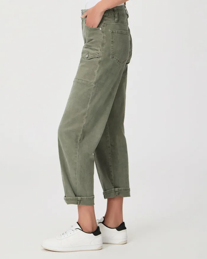 Women Pants PAIGE Alexis Cargo Barrel Leg Jean 8211 Vintage Ivy Green Women Pants PAIGE Alexis Cargo Barrel Leg Jean 8211 Vintage Ivy Green