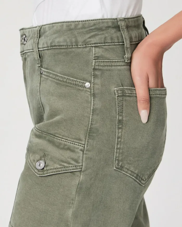 Women Pants PAIGE Alexis Cargo Barrel Leg Jean 8211 Vintage Ivy Green Women Pants PAIGE Alexis Cargo Barrel Leg Jean 8211 Vintage Ivy Green