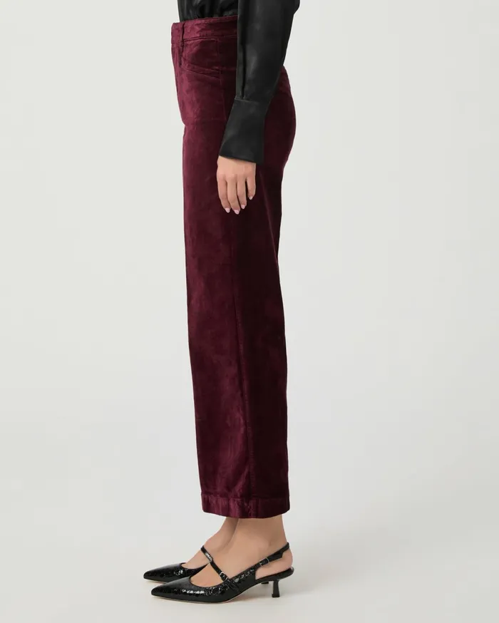 Women Pants PAIGE Anessa Trouser Wide Leg Pant 8211 Dark Oxblood Velvet Women Pants PAIGE Anessa Trouser Wide Leg Pant 8211 Dark Oxblood Velvet