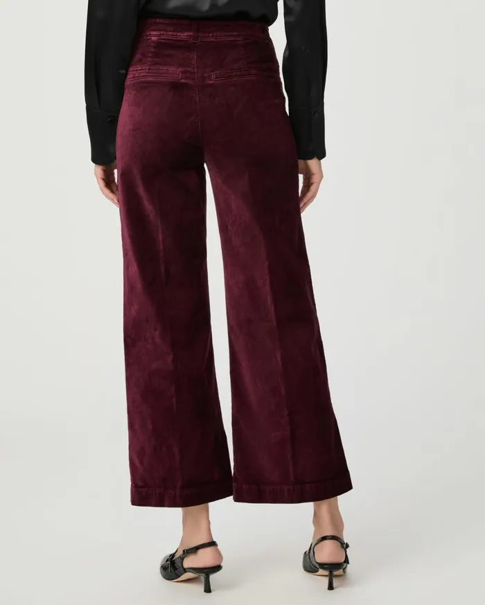 Women Pants PAIGE Anessa Trouser Wide Leg Pant 8211 Dark Oxblood Velvet Women Pants PAIGE Anessa Trouser Wide Leg Pant 8211 Dark Oxblood Velvet