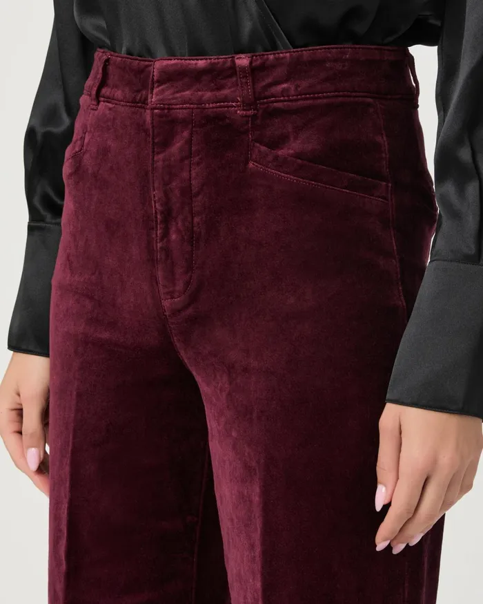 Women Pants PAIGE Anessa Trouser Wide Leg Pant 8211 Dark Oxblood Velvet Women Pants PAIGE Anessa Trouser Wide Leg Pant 8211 Dark Oxblood Velvet