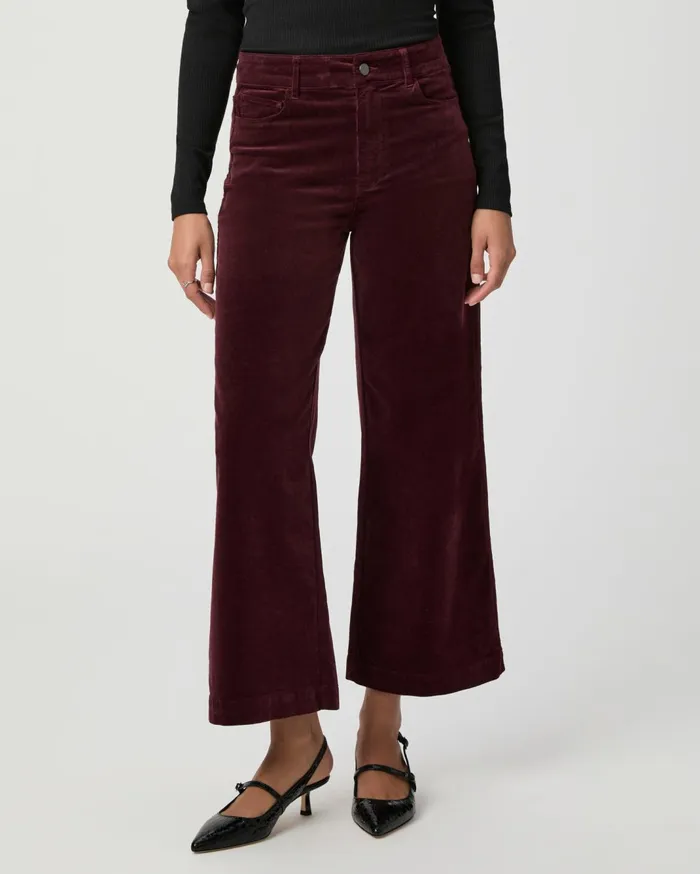 Women Pants PAIGE Anessa Wide Leg Pant 8211 Dark Oxblood Corduroy Women Pants PAIGE Anessa Wide Leg Pant 8211 Dark Oxblood Corduroy