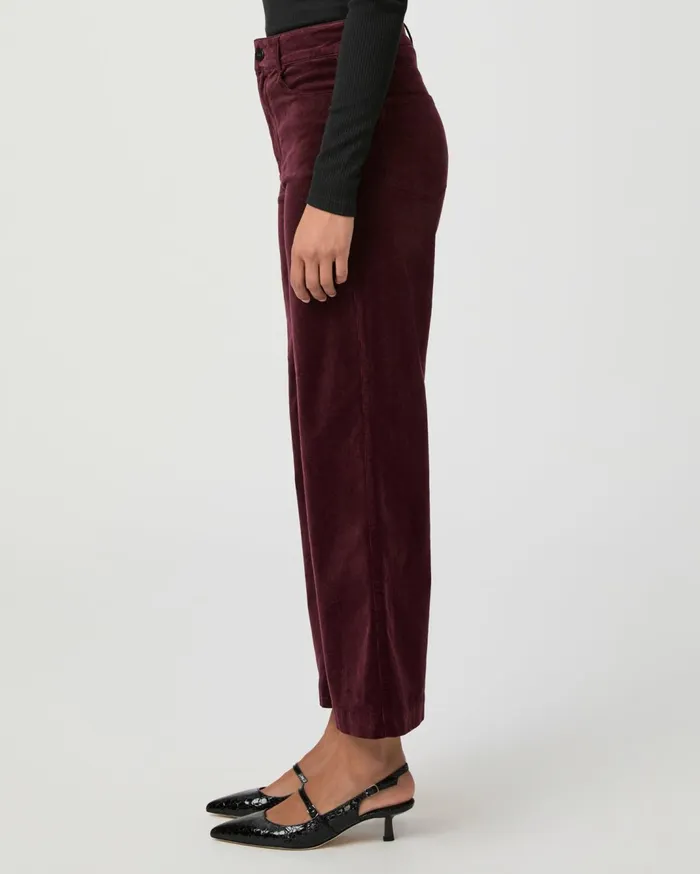 Women Pants PAIGE Anessa Wide Leg Pant 8211 Dark Oxblood Corduroy Women Pants PAIGE Anessa Wide Leg Pant 8211 Dark Oxblood Corduroy