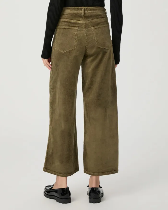 Women Pants PAIGE Harper Ankle Wide Leg Pant 8211 Dark Brushed Olive Corduroy Women Pants PAIGE Harper Ankle Wide Leg Pant 8211 Dark Brushed Olive Corduroy