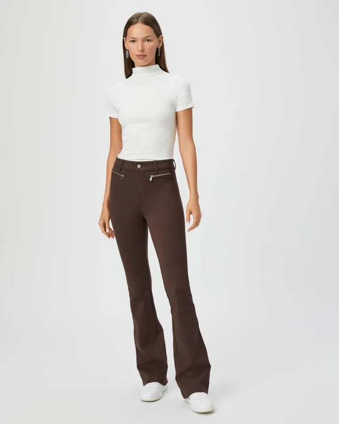Women Pants PAIGE Hattena Pant 8211 Dark Brown