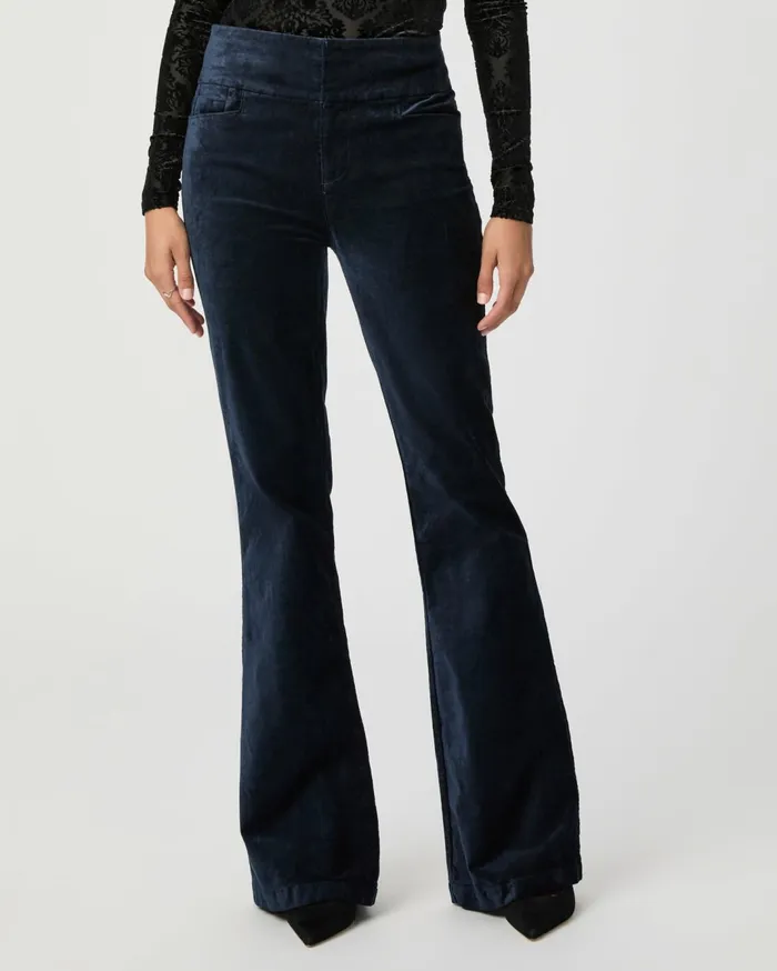 Women Pants PAIGE High Rise Lou Lou Flare Pant 8211 Deep Navy Velvet Women Pants PAIGE High Rise Lou Lou Flare Pant 8211 Deep Navy Velvet