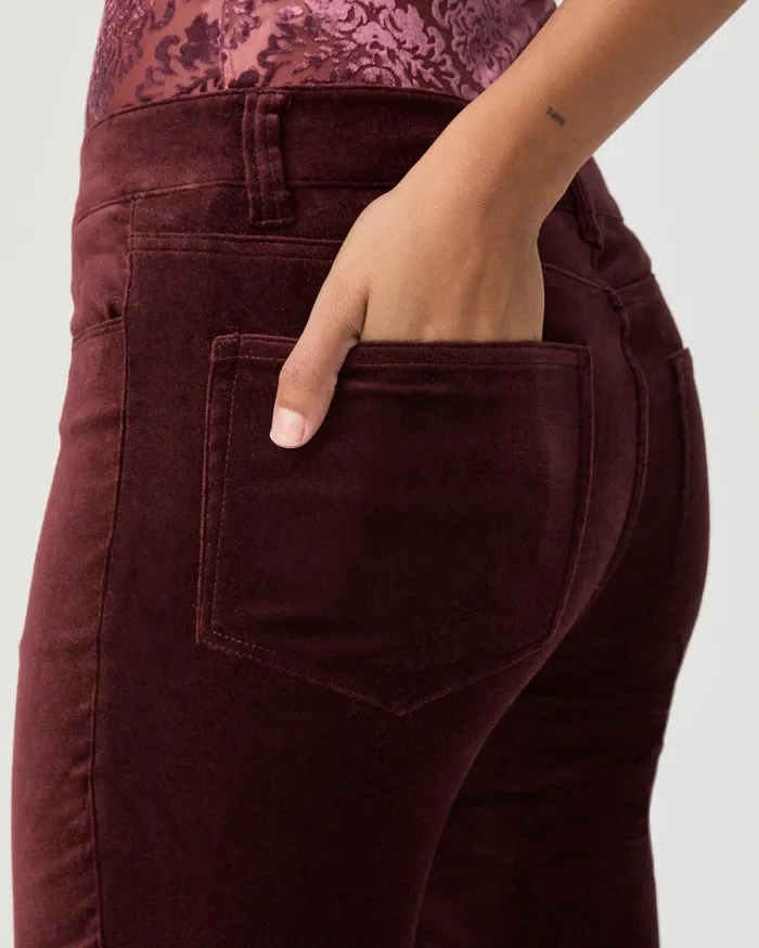 Women Pants PAIGE Laurel Canyon Bootcut Pant 8211 Dark Oxblood Velvet Women Pants PAIGE Laurel Canyon Bootcut Pant 8211 Dark Oxblood Velvet