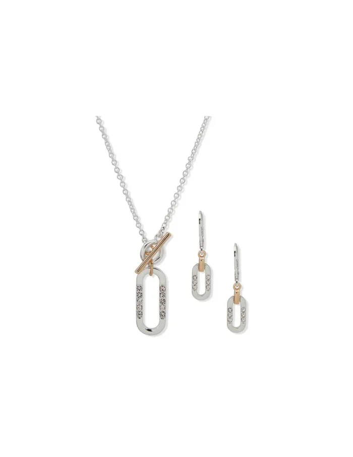 Women Pendant With Toggle Necklace And Earring Set Anne Klein Jewelry Sets