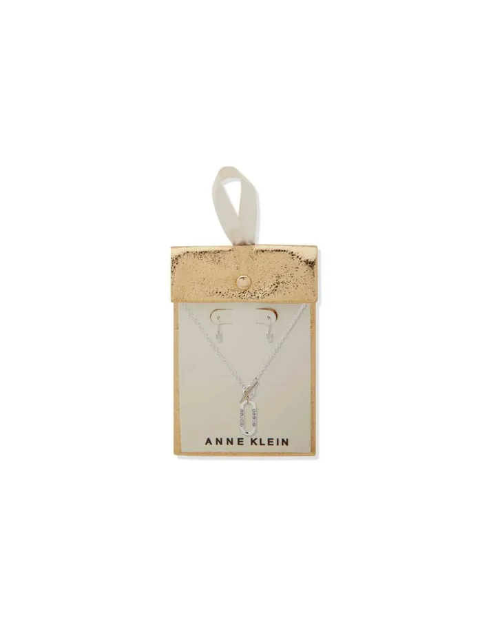 Women Pendant With Toggle Necklace And Earring Set Anne Klein Jewelry Sets