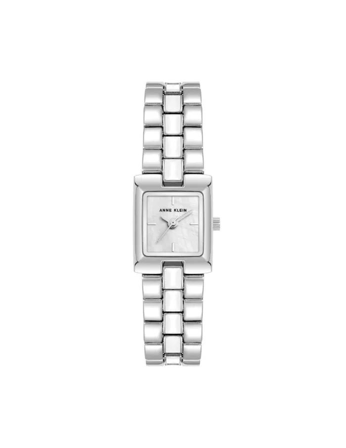 Women Petite Enamel Center Link Bracelet Watch Taupegoldtone Anne Klein Watches