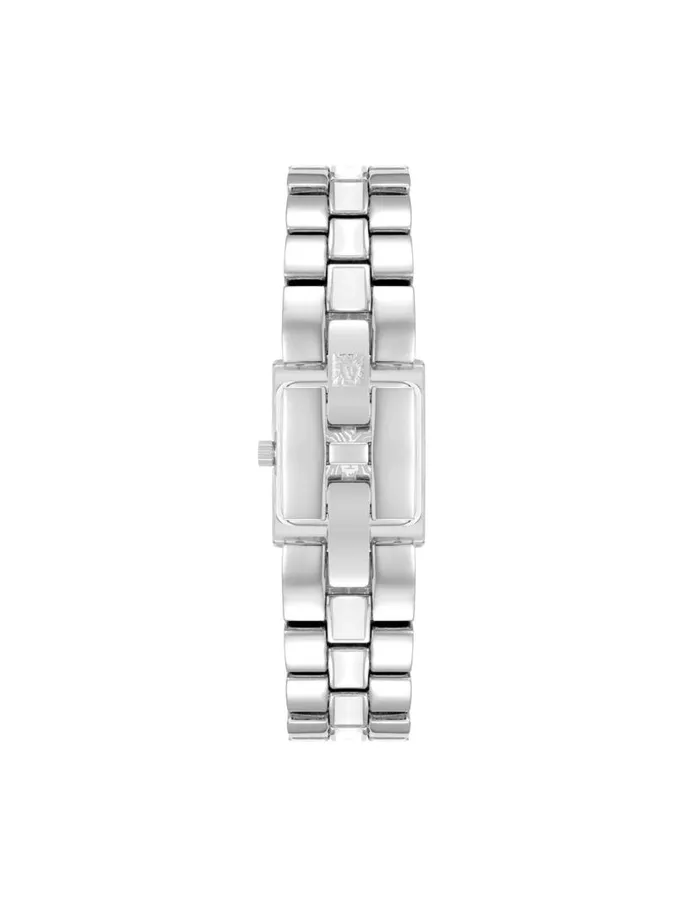 Women Petite Enamel Center Link Bracelet Watch Taupegoldtone Anne Klein Watches