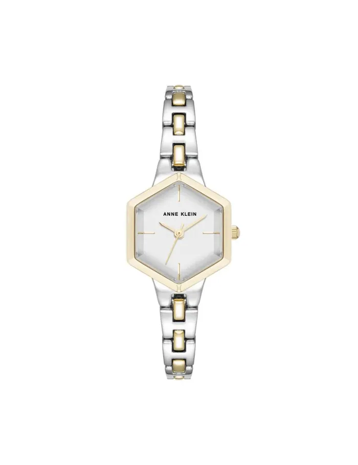 Women Petite Hexagonal Bracelet Watch Goldtone Anne Klein Watches