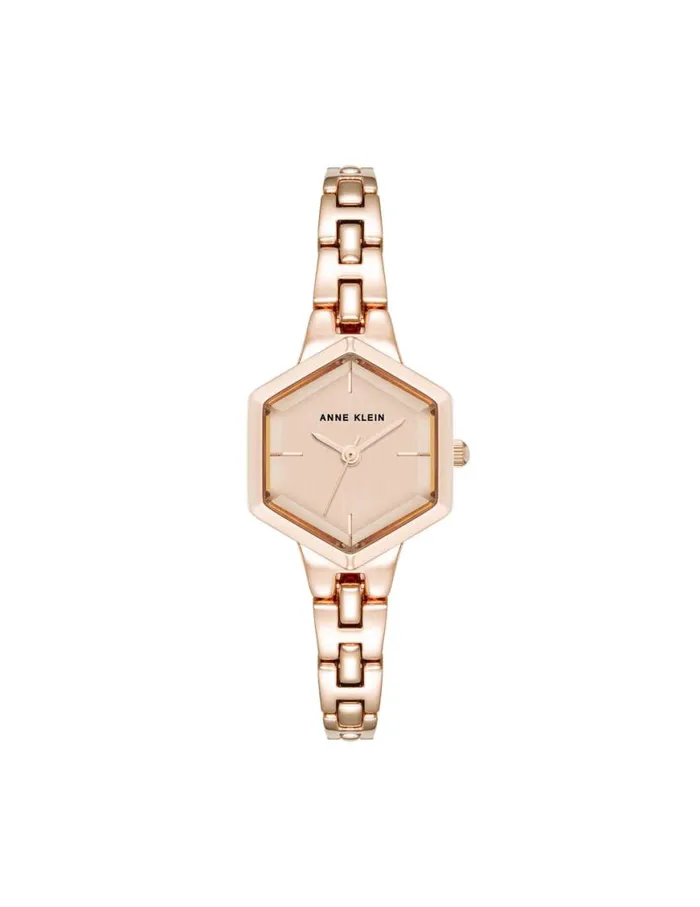 Women Petite Hexagonal Bracelet Watch Goldtone Anne Klein Watches