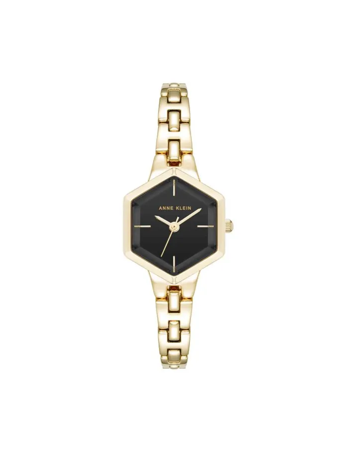 Women Petite Hexagonal Bracelet Watch Goldtone Anne Klein Watches