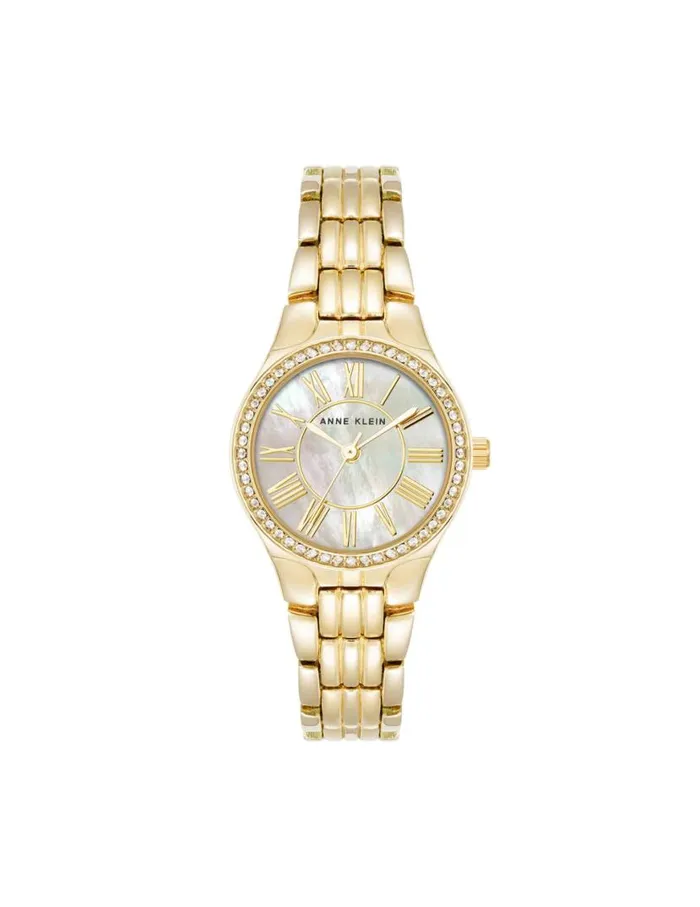 Women Premium Crystal Bezel Watch Goldtone Anne Klein Watches