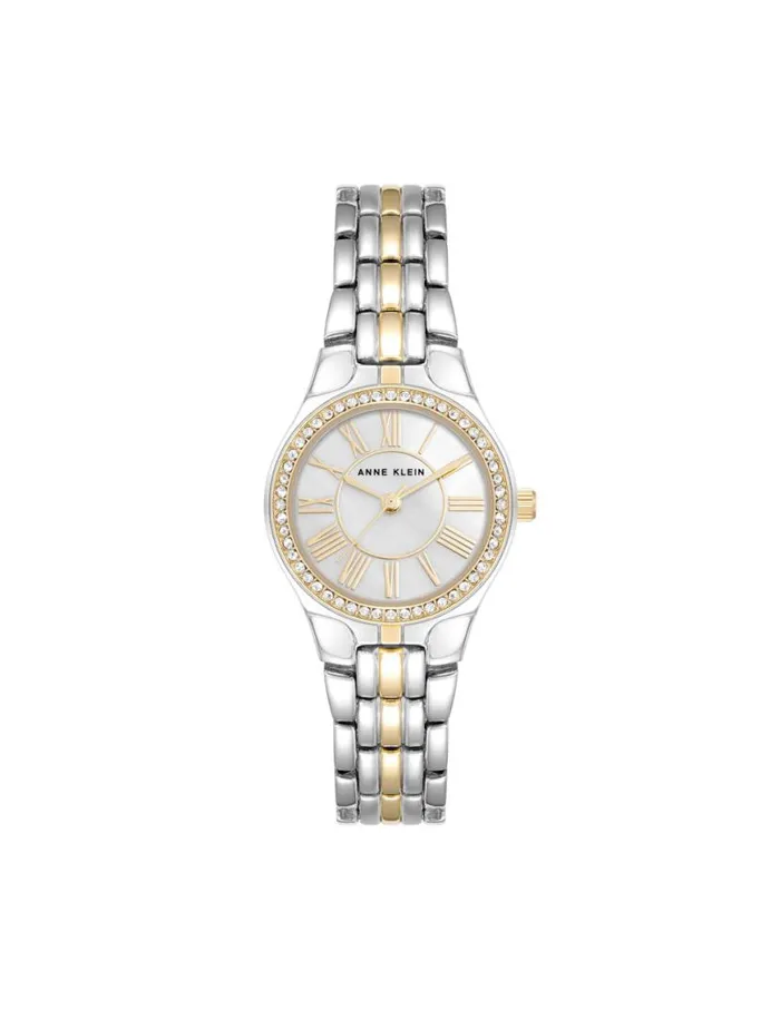 Women Premium Crystal Bezel Watch Goldtone Anne Klein Watches