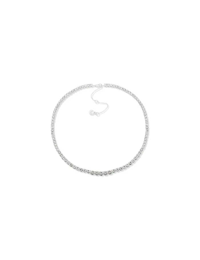 Women Prong Round Stone Collar Necklace Anne Klein Necklaces