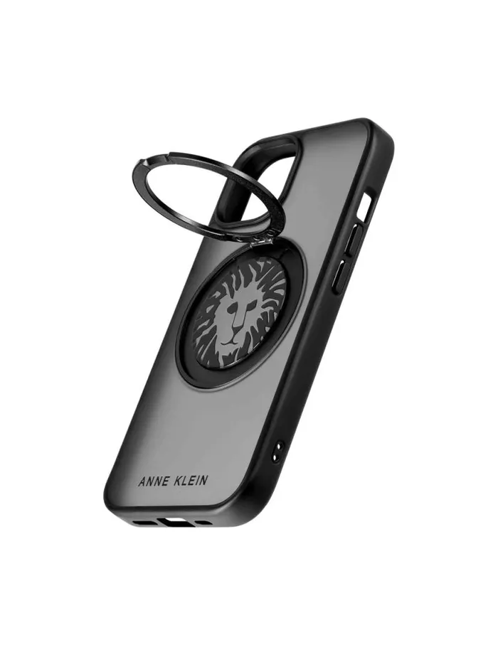 Women Protective Plastic Case With Rotating Ring For Iphone 15 Black Anne Klein Watches