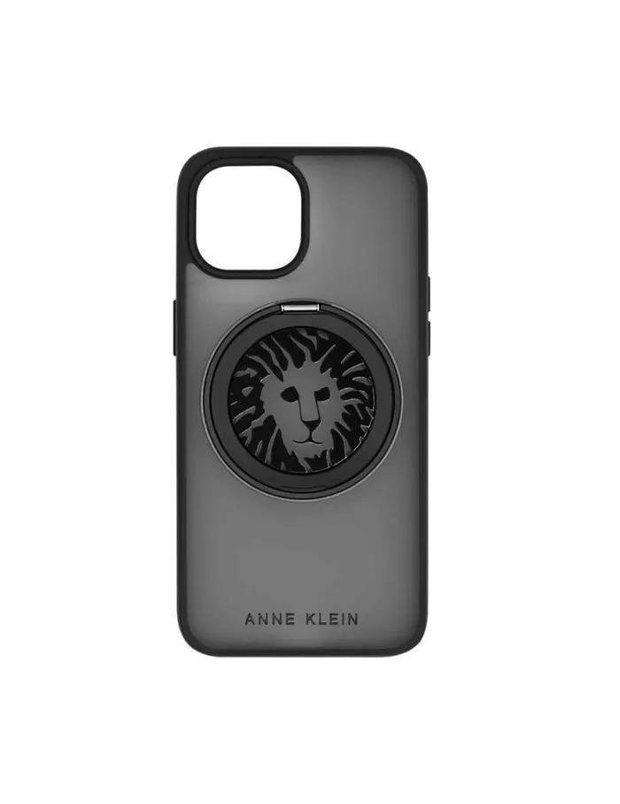 Women Protective Plastic Case With Rotating Ring For Iphone 15 Black Anne Klein Watches