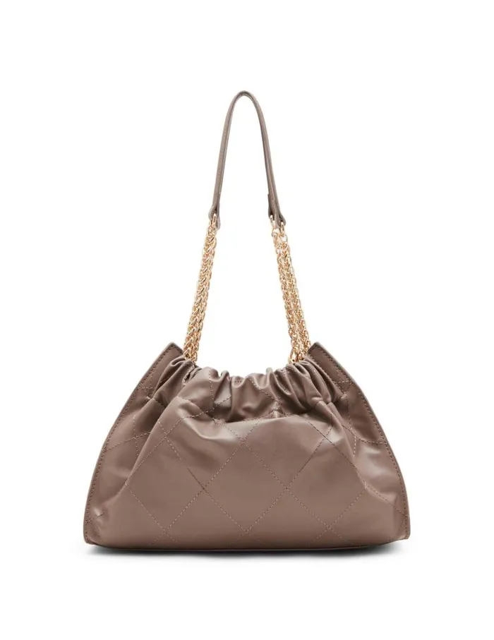 Women Quilted Stitched Cinched Closure Satchel Cherry Lacquer Anne Klein Shoulder Bags