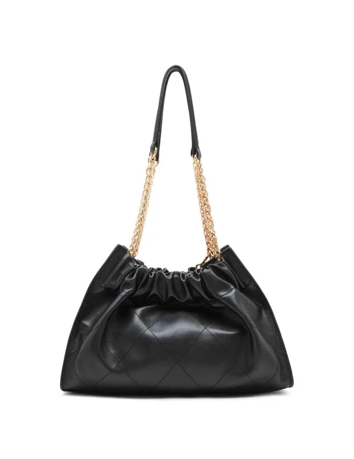 Women Quilted Stitched Cinched Closure Satchel Cherry Lacquer Anne Klein Shoulder Bags
