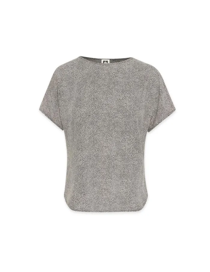 Women Rambling Mini Dot Bateau Blouse Anne Whiteanne Black Anne Klein Tops