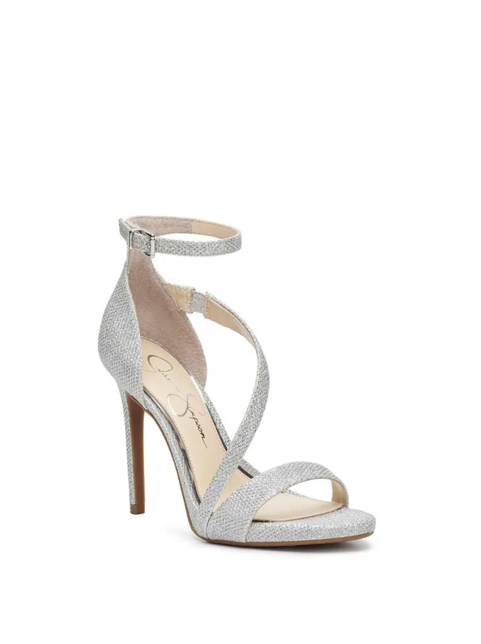 Women Rayli High Heel Sandal In Silver Jessica Simpson Platforms