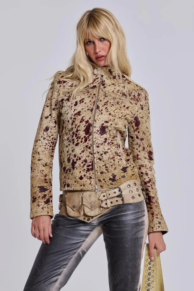 Women Real Cowhide Piston Jacket Jaded London Outerwear