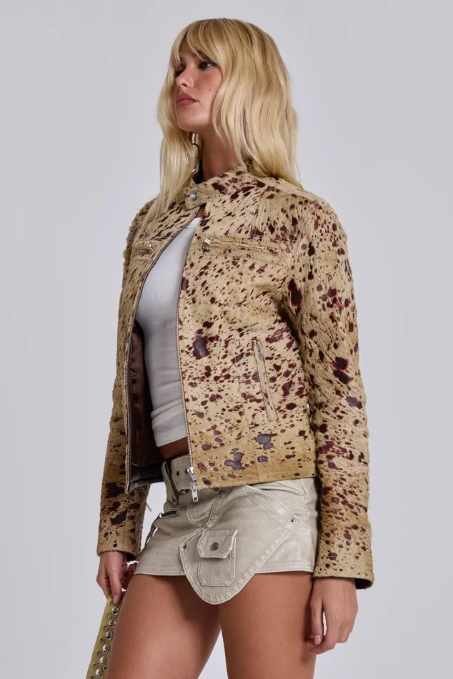 Women Real Cowhide Piston Jacket Jaded London Outerwear