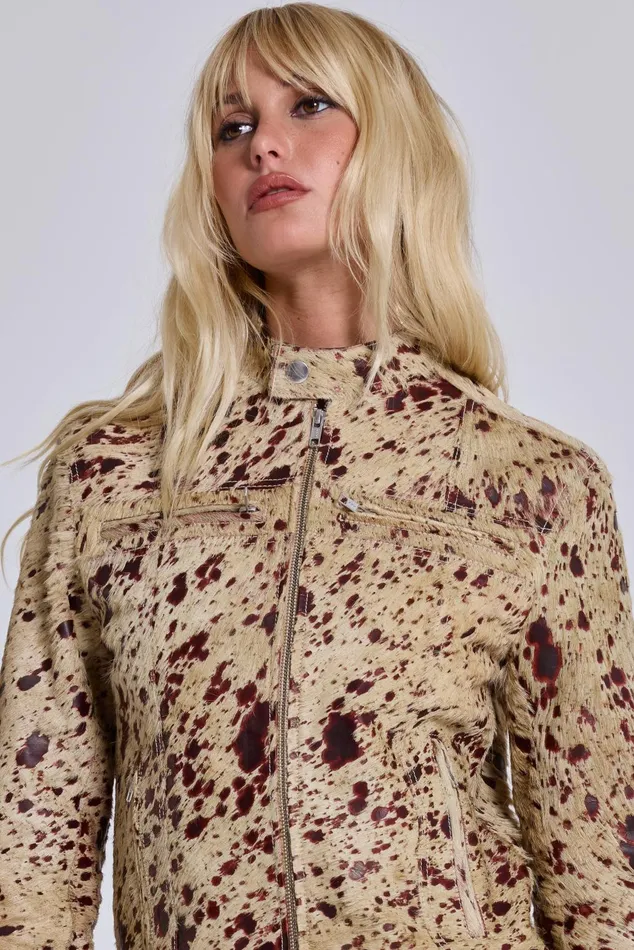 Women Real Cowhide Piston Jacket Jaded London Outerwear