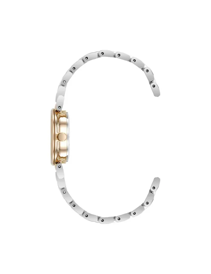 Women Roman Numeral Dial Bracelet Watch Set Goldtone Anne Klein Watches