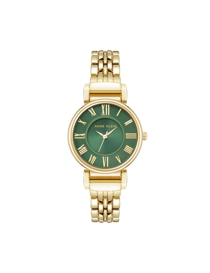 Women Roman Numeral Dial Watch Greengoldtone Anne Klein Watches