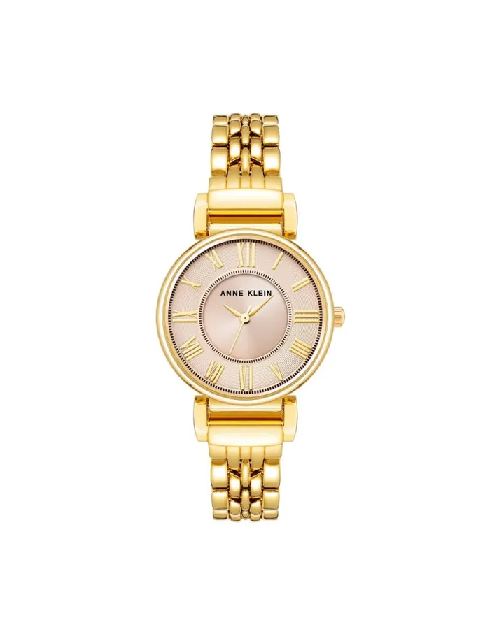 Women Roman Numeral Dial Watch Greengoldtone Anne Klein Watches
