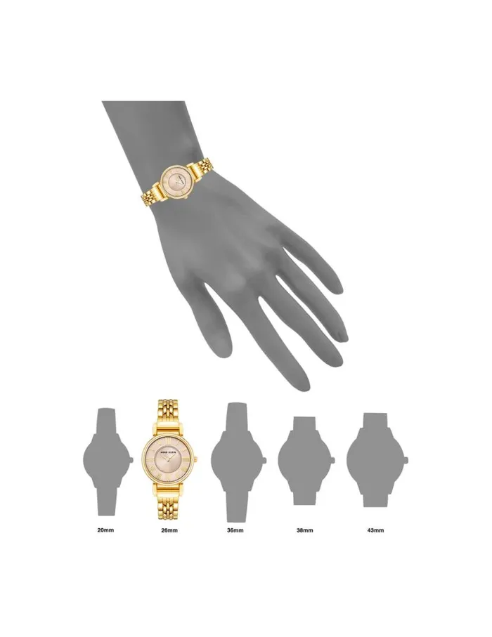 Women Roman Numeral Dial Watch Greengoldtone Anne Klein Watches