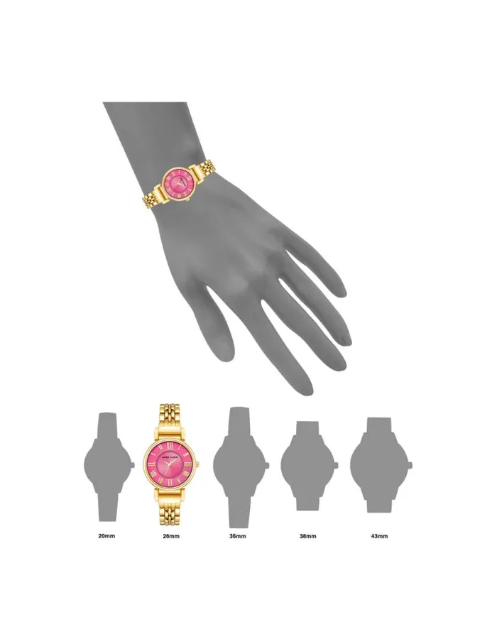 Women Roman Numeral Dial Watch Greengoldtone Anne Klein Watches