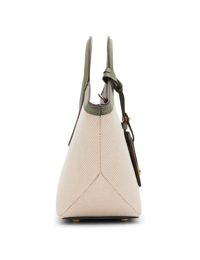 Women Round Handle Straw Satchel Tan Creamsunbaked Anne Klein Satchel Bags