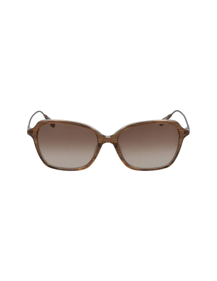 Women Rounded Square Sunglasses Mocha Anne Klein Sunglasses