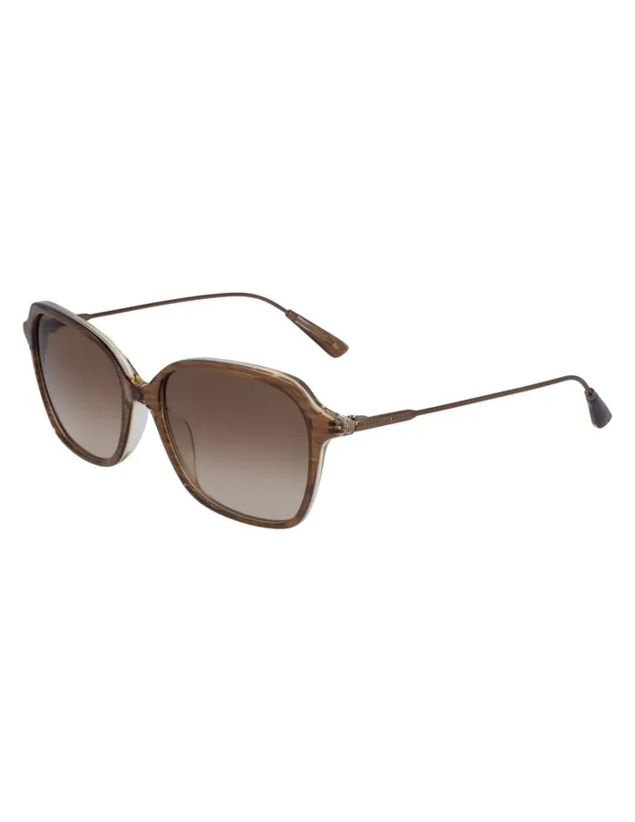 Women Rounded Square Sunglasses Mocha Anne Klein Sunglasses